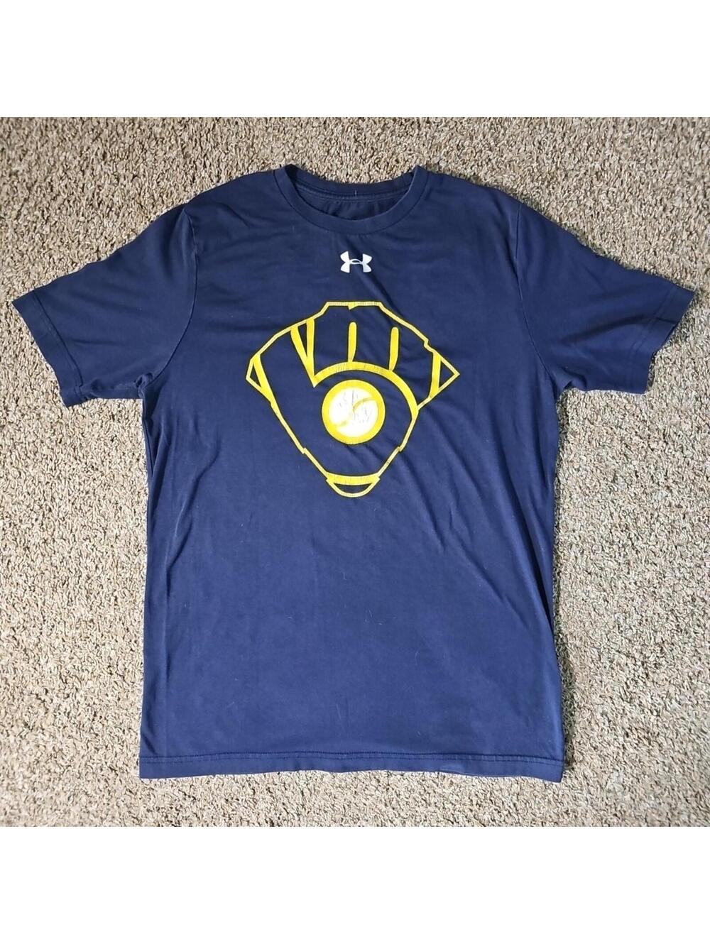 Under Armour S Milwaukee Brewers Loose Heatgear Tshirt